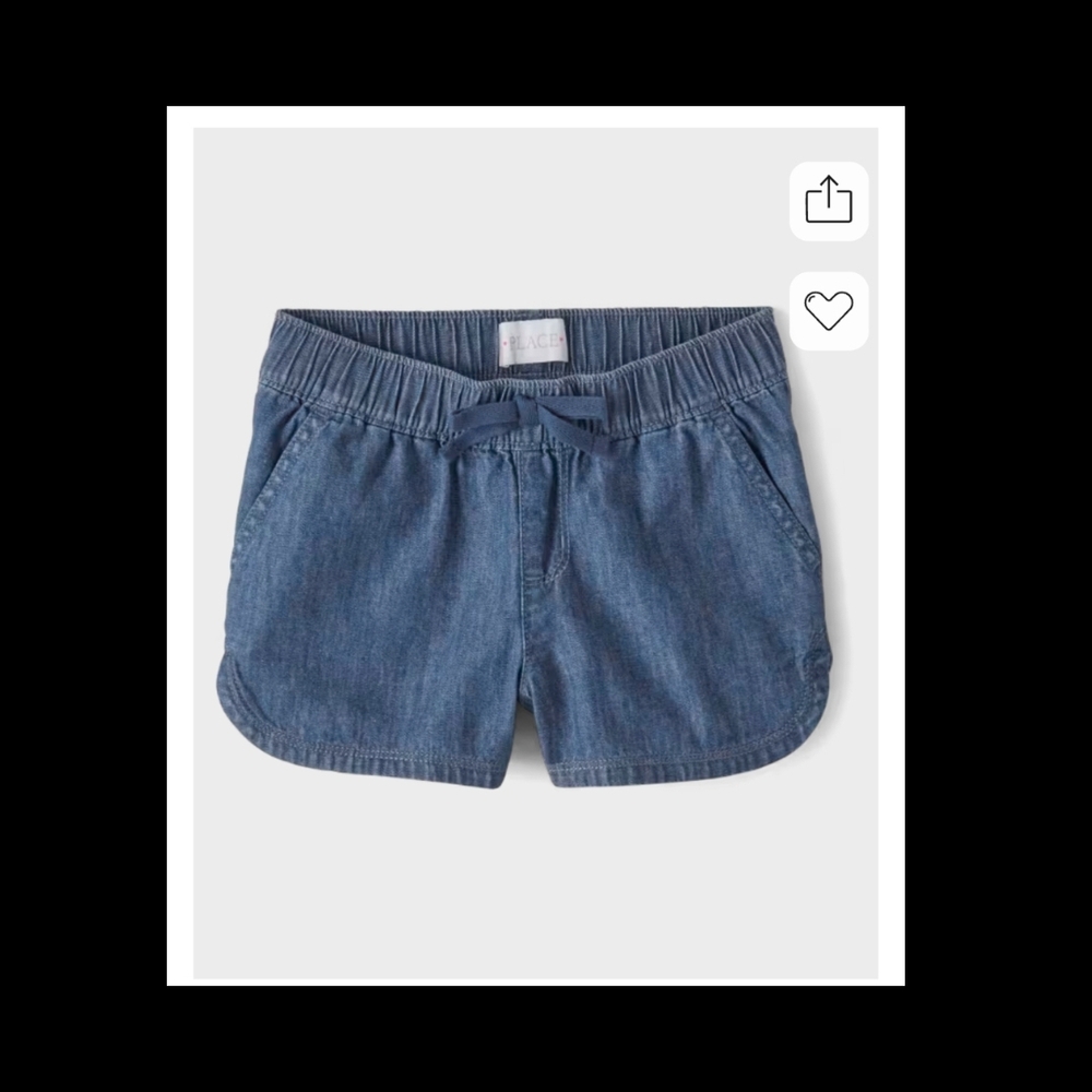 The Childrens Place Brand New Denim Blue Shorts Sz 8
